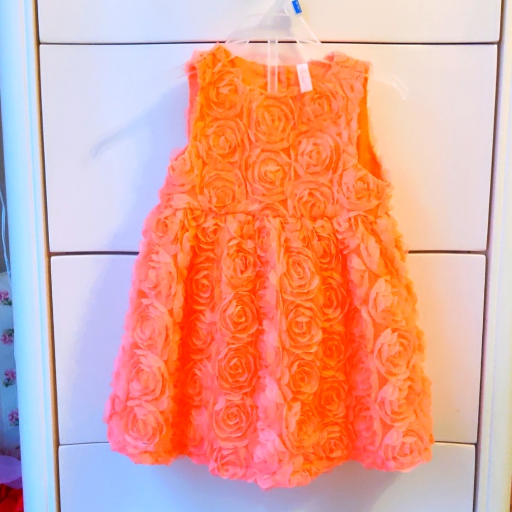 Coral Pink floral dress